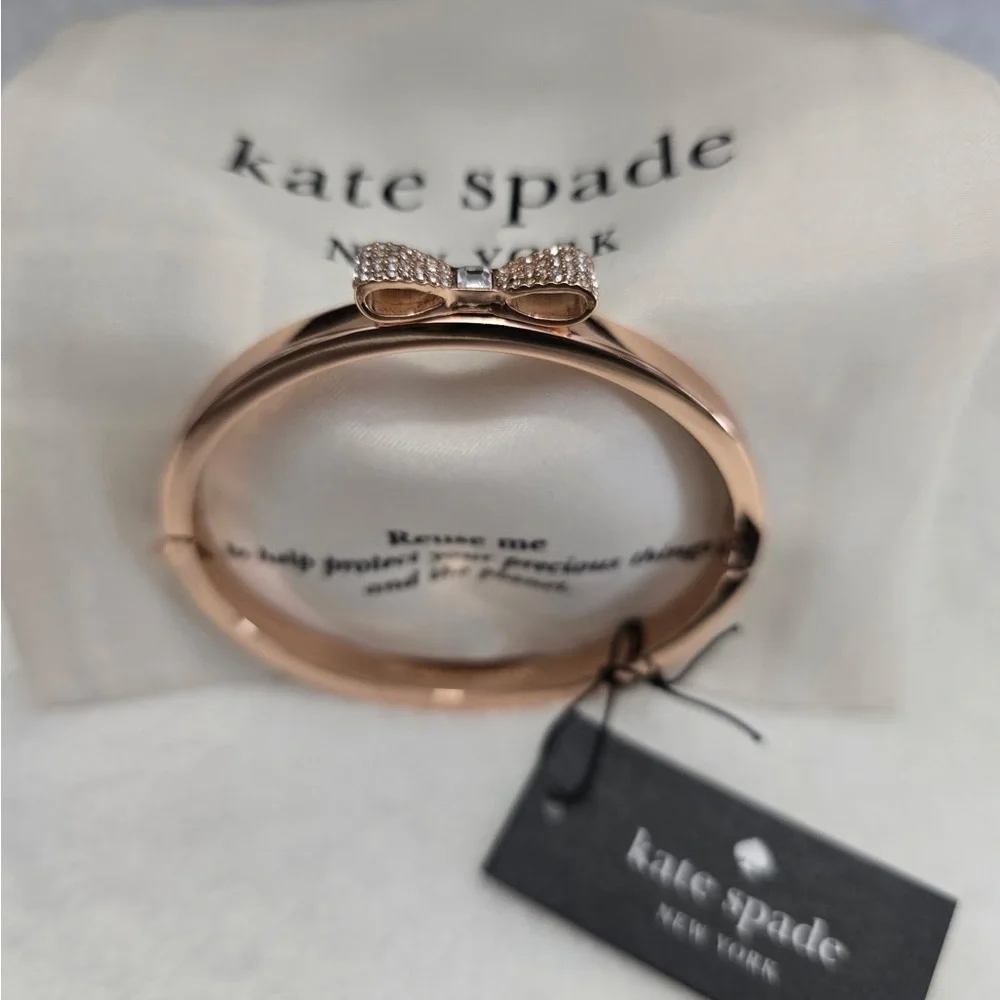 Kate Spade Rose Gold Bow Bracelet NWT - Picture 2 of 7
